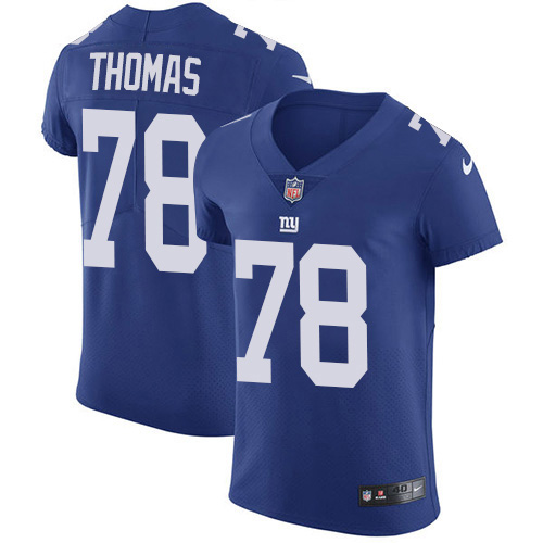 Nike Giants #78 Andrew Thomas Royal Blue Team Color Men's Stitched NFL Vapor Untouchable Elite Jersey