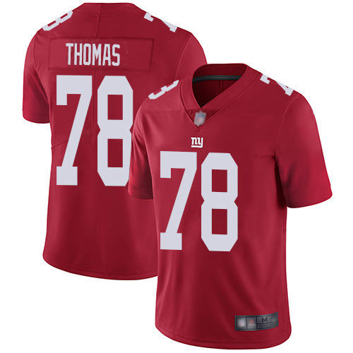 Nike Giants #78 Andrew Thomas Red Men's Stitched NFL Limited Inverted Legend Jersey