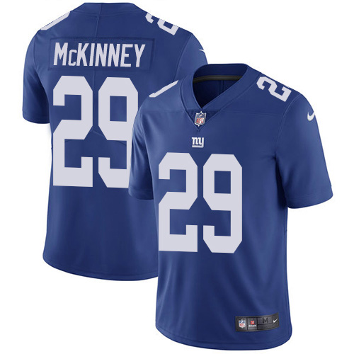 Nike Giants #29 Xavier McKinney Royal Blue Team Color Men's Stitched NFL Vapor Untouchable Limited Jersey