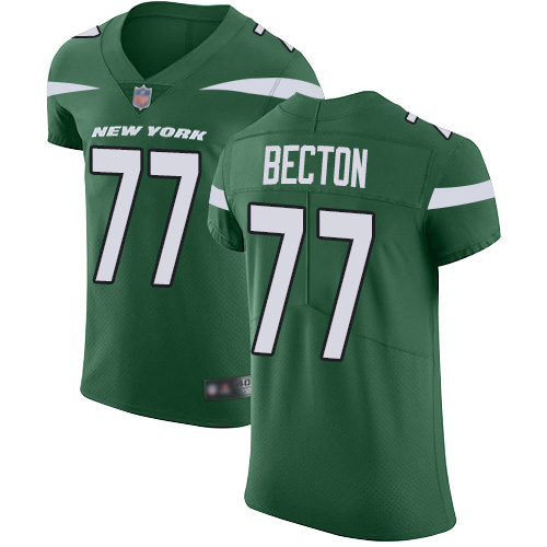 Nike Jets #77 Mekhi Becton Green Team Color Men's Stitched NFL Vapor Untouchable Elite Jersey