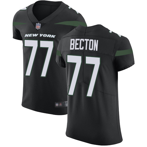 Nike Jets #77 Mekhi Becton Black Alternate Men's Stitched NFL New Elite Jersey