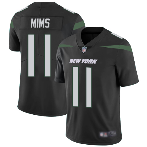 Nike Jets #11 Denzel Mim Black Alternate Men's Stitched NFL Vapor Untouchable Limited Jersey