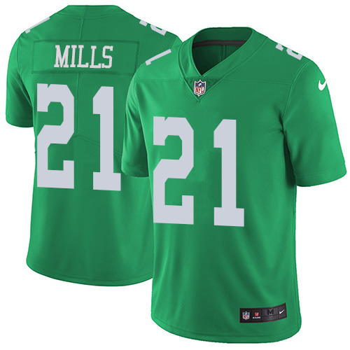 Nike Eagles #21 Jalen Mills Green Men's Stitched NFL Limited Rush Jersey