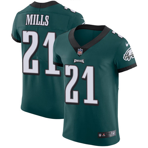 Nike Eagles #21 Jalen Mills Green Team Color Men's Stitched NFL Vapor Untouchable Elite Jersey