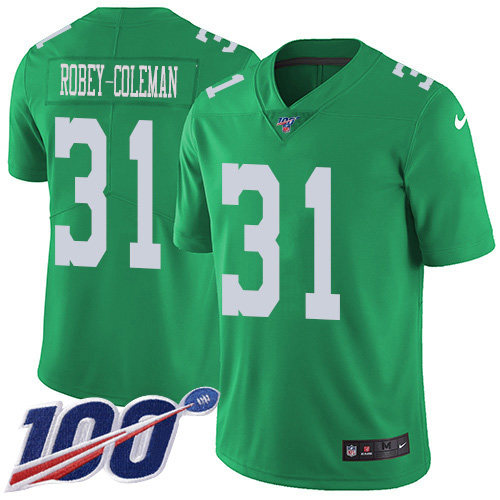 Nike Eagles #31 Nickell Robey-Coleman Green Men's Stitched NFL Limited Rush 100th Season Jersey