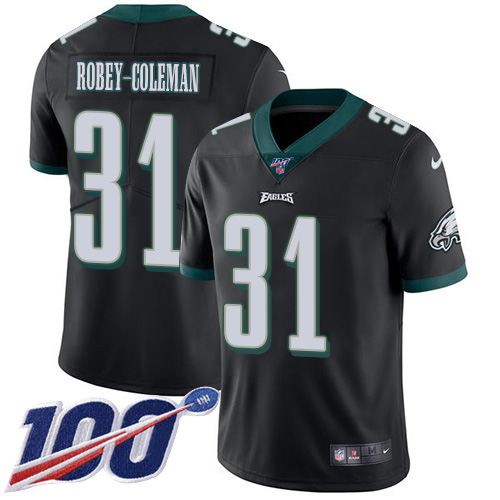 Nike Eagles #31 Nickell Robey-Coleman Black Alternate Men's Stitched NFL 100th Season Vapor Untouchable Limited Jersey