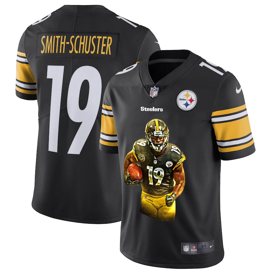 Pittsburgh Steelers #19 JuJu Smith-Schuster Men's Nike Player Signature Moves Vapor Limited NFL Jersey Black