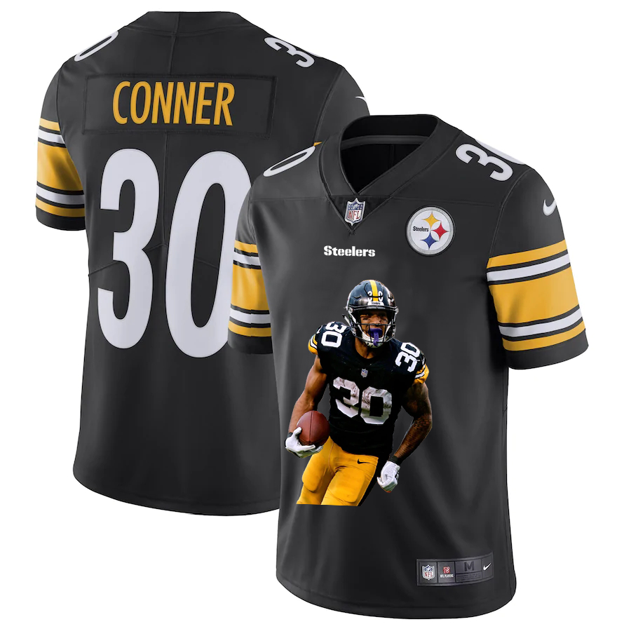 Pittsburgh Steelers #30 James Conner Men's Nike Player Signature Moves Vapor Limited NFL Jersey Black