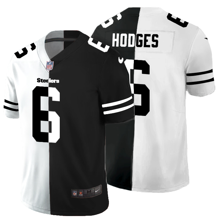 Pittsburgh Steelers #6 Devlin Hodges Men's Black V White Peace Split Nike Vapor Untouchable Limited NFL Jersey