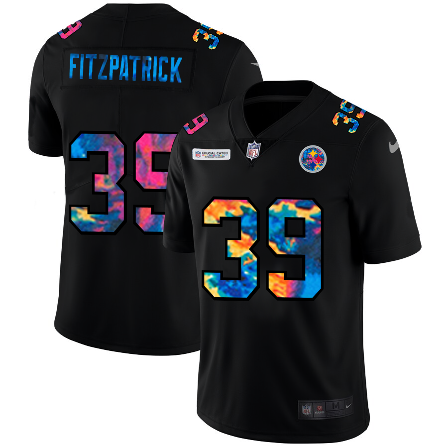 Pittsburgh Steelers #39 Minkah Fitzpatrick Men's Nike Multi-Color Black 2020 NFL Crucial Catch Vapor Untouchable Limited Jersey