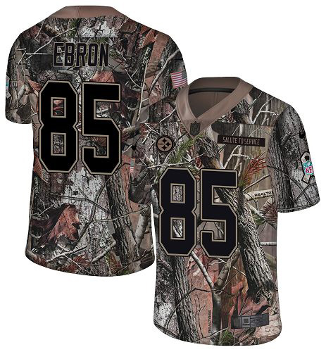 Nike Steelers #85 Eric Ebron Camo Men's Stitched NFL Limited Rush Realtree Jersey