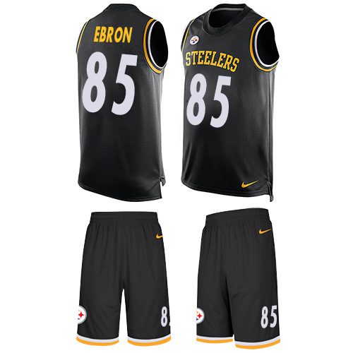 Nike Steelers #85 Eric Ebron Black Team Color Men's Stitched NFL Limited Tank Top Suit Jersey