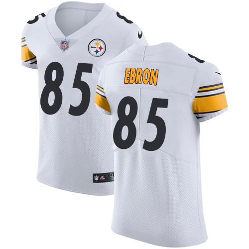 Nike Steelers #85 Eric Ebron White Men's Stitched NFL New Elite Jersey
