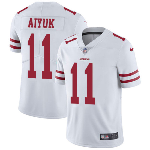 Nike 49ers #11 Brandon Aiyuk White Men's Stitched NFL Vapor Untouchable Limited Jersey
