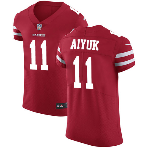 Nike 49ers #11 Brandon Aiyuk Red Team Color Men's Stitched NFL Vapor Untouchable Elite Jersey