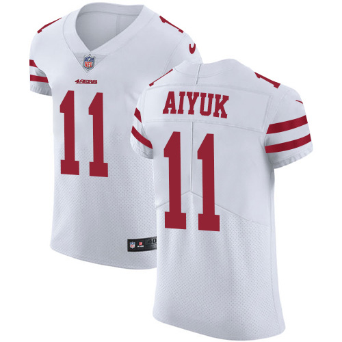 Nike 49ers #11 Brandon Aiyuk White Men's Stitched NFL New Elite Jersey