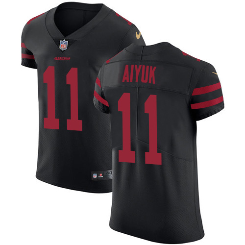 Nike 49ers #11 Brandon Aiyuk Black Alternate Men's Stitched NFL New Elite Jersey