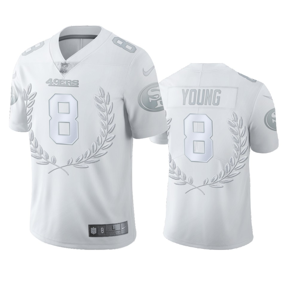 San Francisco 49ers #8 Steve Young Men''s Nike Platinum NFL MVP Limited Edition Jersey