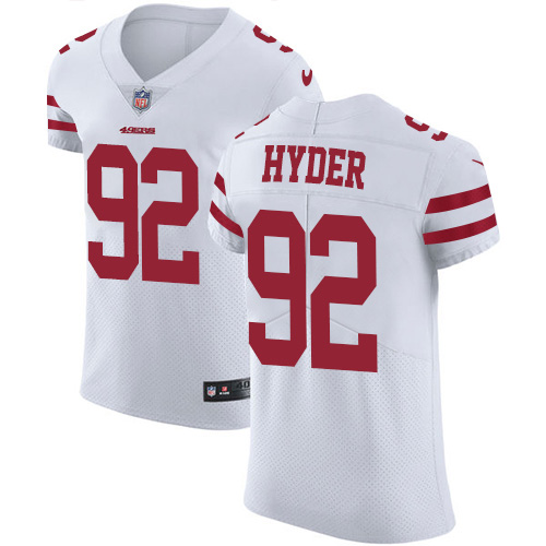 Nike 49ers #92 Kerry Hyder White Men's Stitched NFL New Elite Jersey