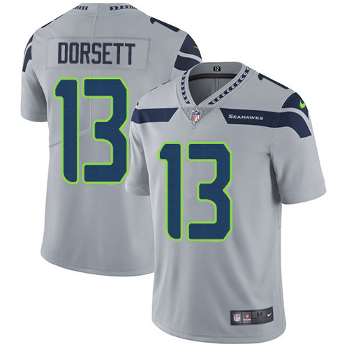 Nike Seahawks #13 Phillip Dorsett Grey Alternate Men's Stitched NFL Vapor Untouchable Limited Jersey