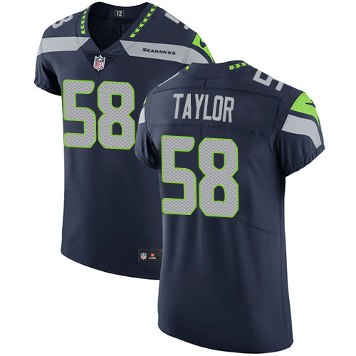 Nike Seahawks #58 Darrell Taylor Steel Blue Team Color Men's Stitched NFL Vapor Untouchable Elite Jersey