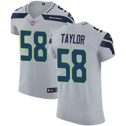 Nike Seahawks #58 Darrell Taylor Grey Alternate Men's Stitched NFL New Elite Jersey