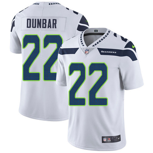 Nike Seahawks #22 Quinton Dunbar White Men's Stitched NFL Vapor Untouchable Limited Jersey