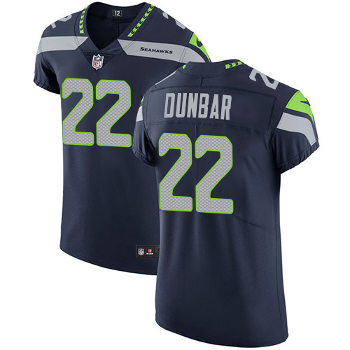 Nike Seahawks #22 Quinton Dunbar Steel Blue Team Color Men's Stitched NFL Vapor Untouchable Elite Jersey