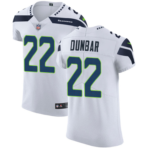 Nike Seahawks #22 Quinton Dunbar White Men's Stitched NFL New Elite Jersey