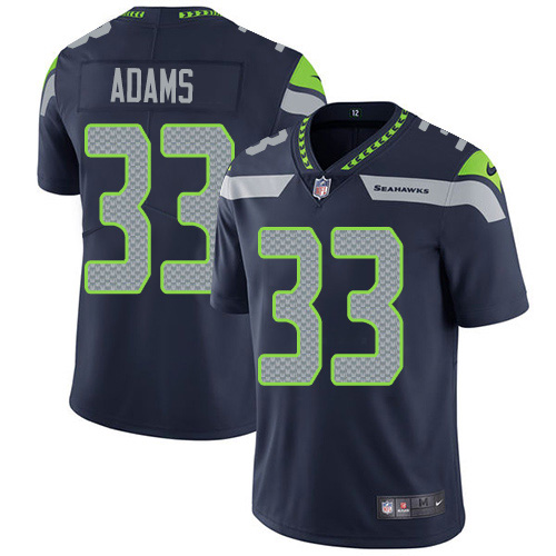 Nike Seahawks #33 Jamal Adams Steel Blue Team Color Men's Stitched NFL Vapor Untouchable Limited Jersey