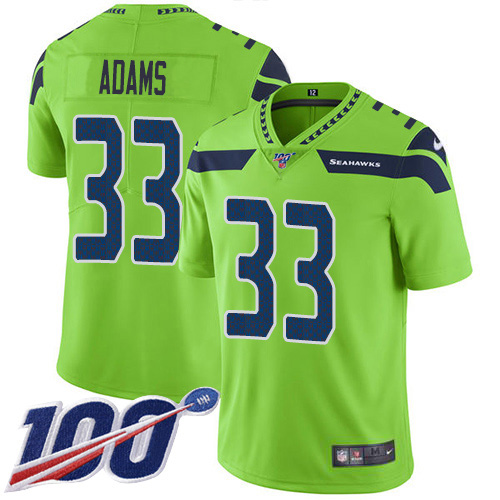 Nike Seahawks #33 Jamal Adams Green Men's Stitched NFL Limited Rush 100th Season Jersey