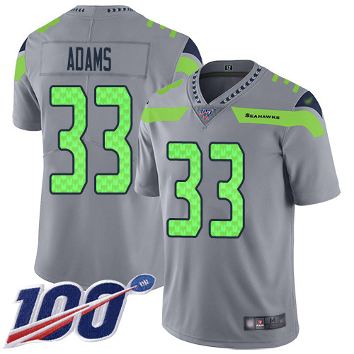 Nike Seahawks #33 Jamal Adams Gray Men's Stitched NFL Limited Inverted Legend 100th Season Jersey