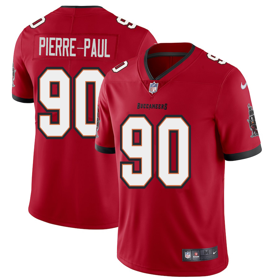 Tampa Bay Buccaneers #90 Jason Pierre-Paul Men's Nike Red Vapor Limited Jersey