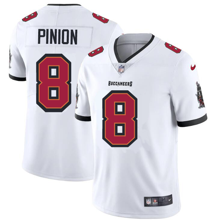 Tampa Bay Buccaneers #8 Bradley Pinion Men's Nike White Vapor Limited Jersey