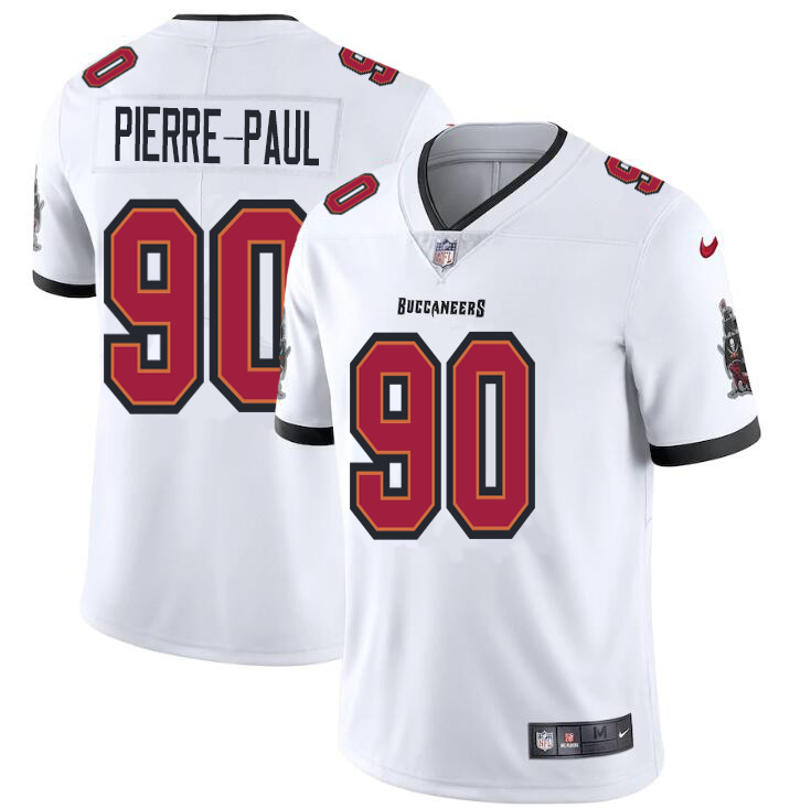 Tampa Bay Buccaneers #90 Jason Pierre-Paul Men's Nike White Vapor Limited Jersey
