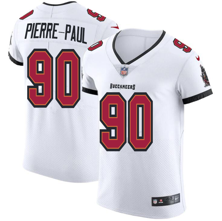 Tampa Bay Buccaneers #90 Jason Pierre-Paul Men's Nike White Vapor Elite Jersey