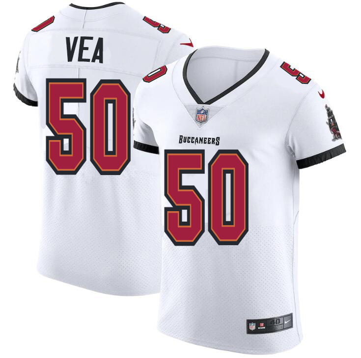 Tampa Bay Buccaneers #50 Vita Vea Men's Nike White Vapor Elite Jersey