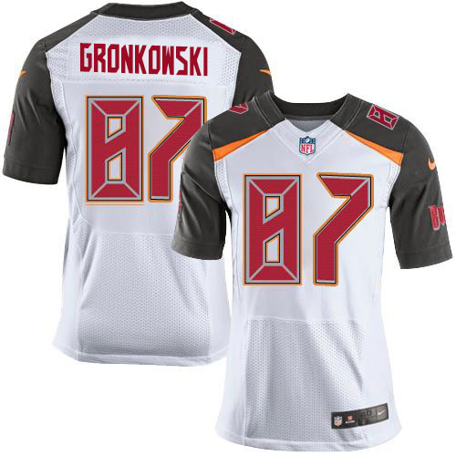 Nike Buccaneers #87 Rob Gronkowski White Men's Stitched NFL New Elite Jersey