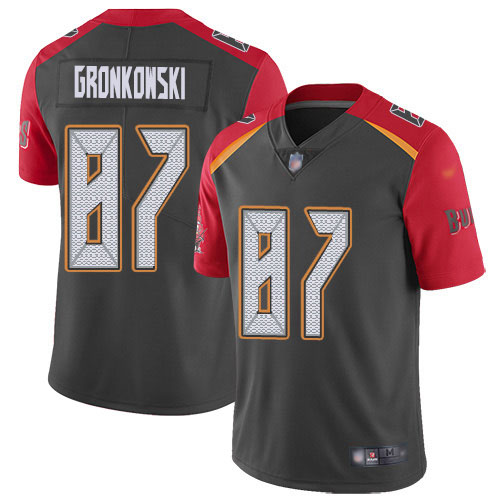 Nike Buccaneers #87 Rob Gronkowski Gray Men's Stitched NFL Limited Inverted Legend Jersey