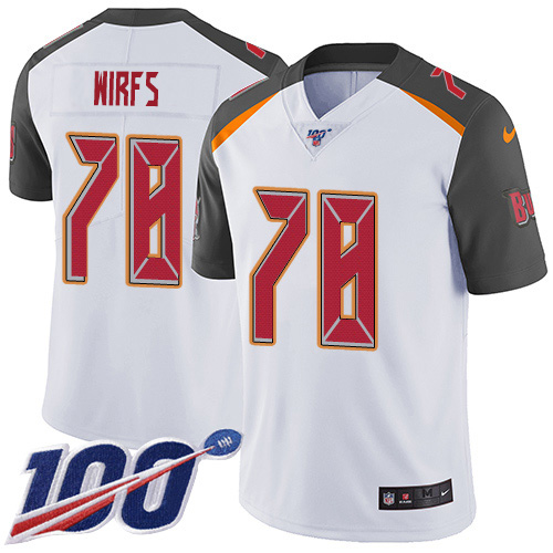 Nike Buccaneers #78 Tristan Wirfs White Men's Stitched NFL 100th Season Vapor Untouchable Limited Jersey Nike Buccaneers #78 Tristan Wirfs White Men's Stitched NFL 100th Season Vapor Untouchable Limited Jersey