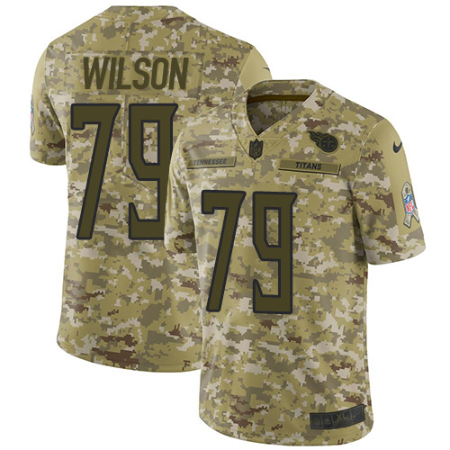 Nike Titans #79 Isaiah Wilson Camo Men's Stitched NFL Limited 2018 Salute To Service Jersey