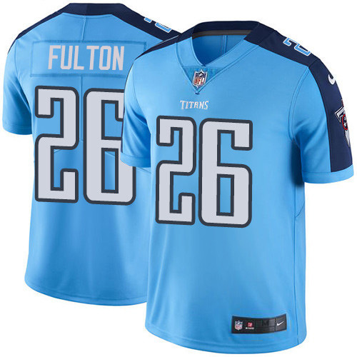 Nike Titans #26 Kristian Fulton Light Blue Men's Stitched NFL Limited Rush Jersey