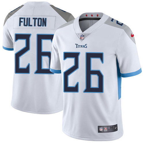 Nike Titans #26 Kristian Fulton White Men's Stitched NFL Vapor Untouchable Limited Jersey