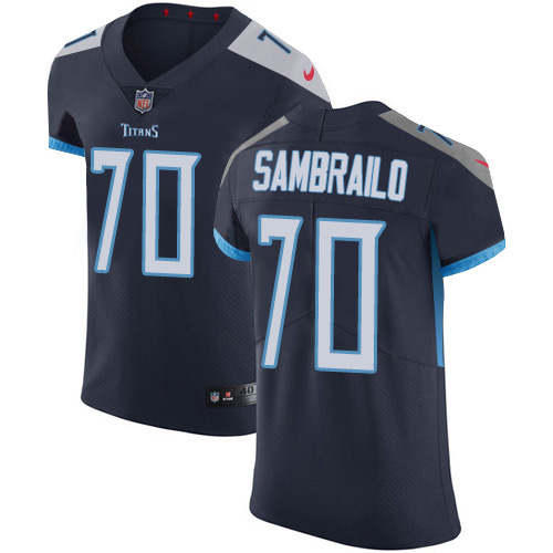 Nike Titans #70 Ty Sambrailo Navy Blue Team Color Men's Stitched NFL Vapor Untouchable Elite Jersey