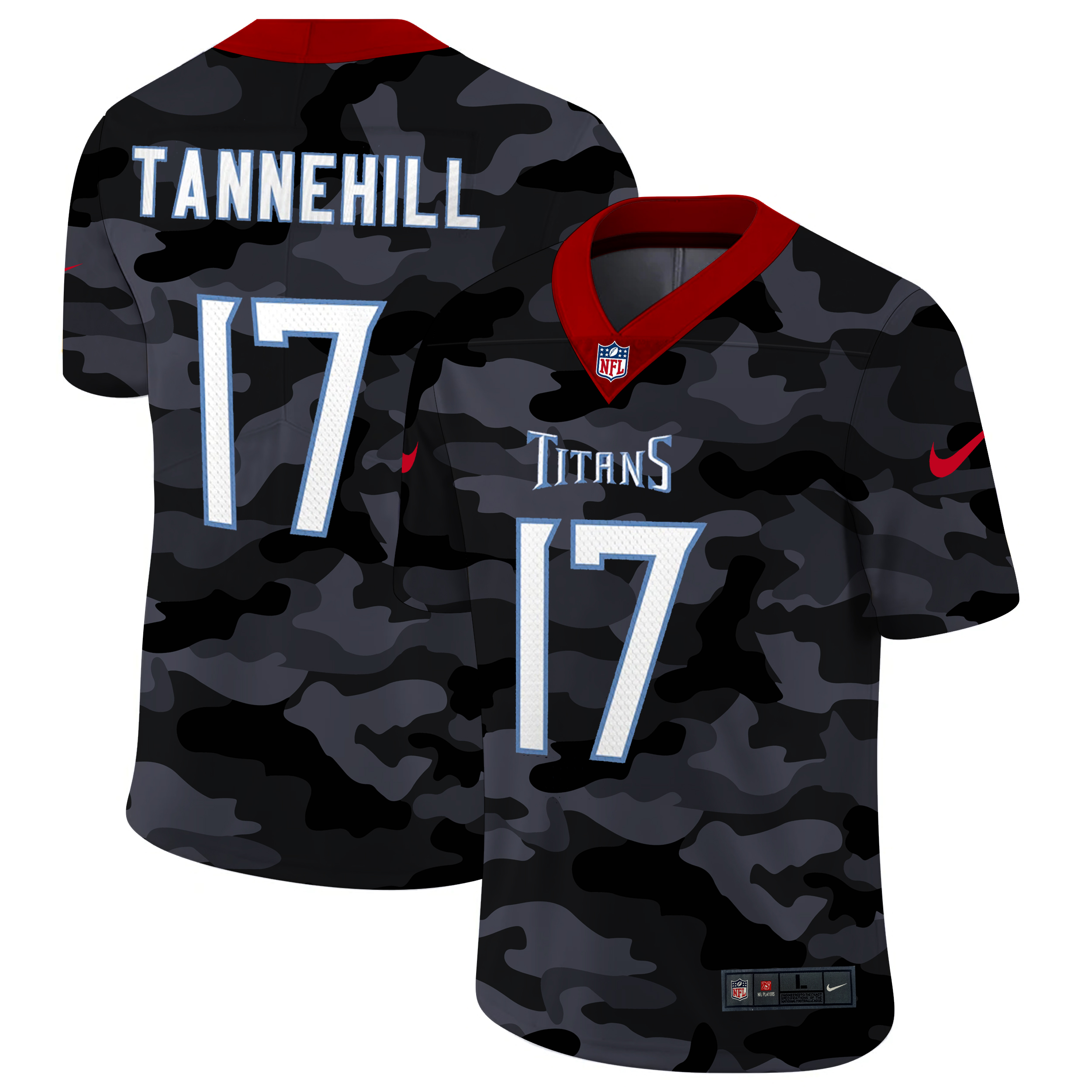 Tennessee Titans #17 Ryan Tannehill Men's Nike 2020 Black CAMO Vapor Untouchable Limited Stitched NFL Jersey