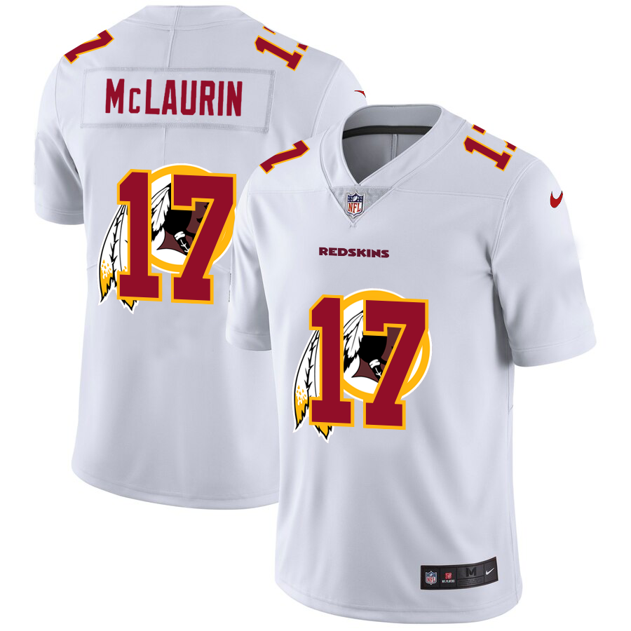 Washington Redskins #17 Terry McLaurin White Men's Nike Team Logo Dual Overlap Limited NFL Jersey