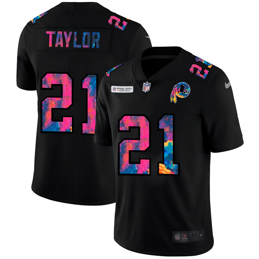 Washington Redskins #21 Sean Taylor Men's Nike Multi-Color Black 2020 NFL Crucial Catch Vapor Untouchable Limited Jersey