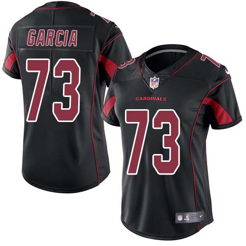 Nike Cardinals #73 Max Garcia Black Women's Stitched NFL Limited Rush Jersey