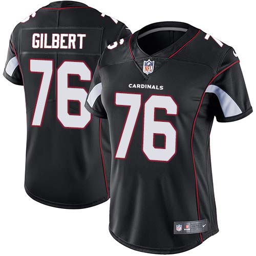 Nike Cardinals #76 Marcus Gilbert Black Alternate Women's Stitched NFL Vapor Untouchable Limited Jersey