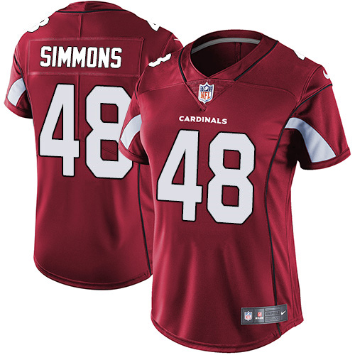 Nike Cardinals #48 Isaiah Simmons Red Team Color Women's Stitched NFL Vapor Untouchable Limited Jersey